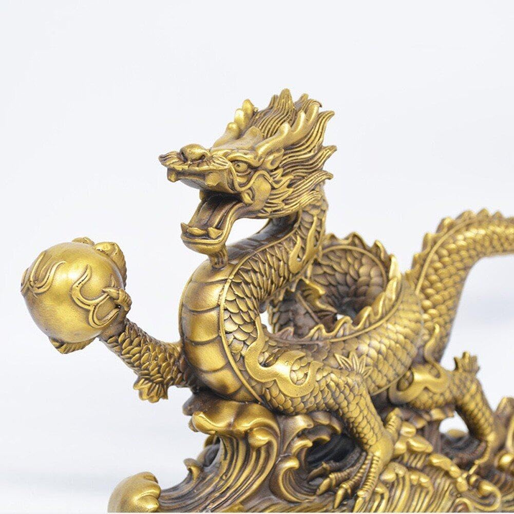 Amazon.co.jp: 龍の置物 龍像 風水 幸運 財運 中国龍彫 コレクション